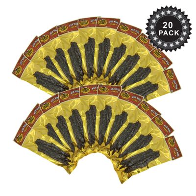Climax Jerky BEST Premium Natural Style Kippered Cut Nice and Thick Strips 1.75 OZ. Wild Boar Jerky - High Protein - Low Carbs - Buy Multiple Packs & Save! (Wild Boar 20 Pack)
