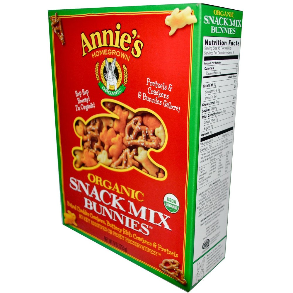 Annie's Homegrown, Organic Snack Mix Bunnies, 9 oz (255 g) - 2PC