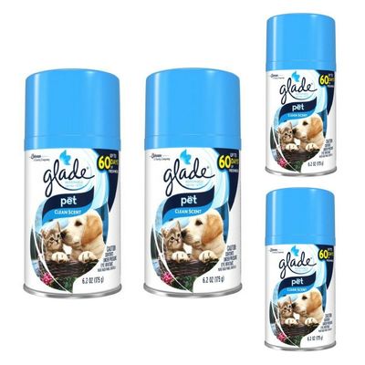 Automatic Spray Air Freshener Refill, Pet Clean Scent, 6.2 Ounce (4 Pack)