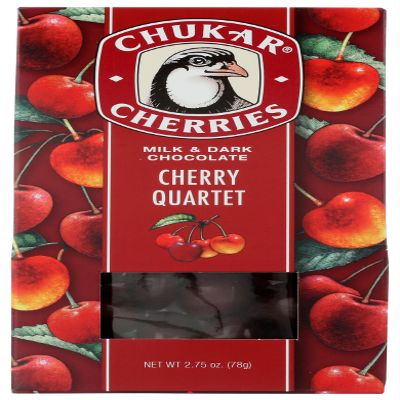 Chukar Cherries Milk And Dark Chocolate Cherry Quartet, 2.75 Oz