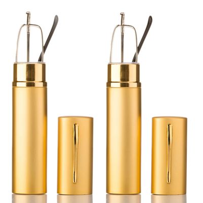 2 Packs Pocket Readers Ultra Compact Reading Glasses in Case Gold +1.00