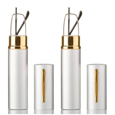 2 Packs - Pocket Readers Tube Reader in Case Silver Reading Glasses +2.75