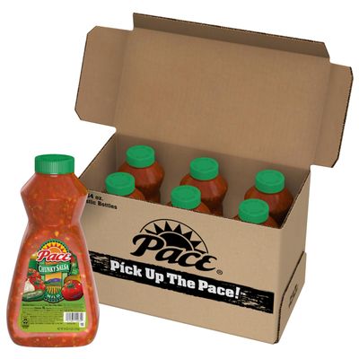 Pace Chunky Salsa, Hot, 24 oz. Jar (Pack of 12)