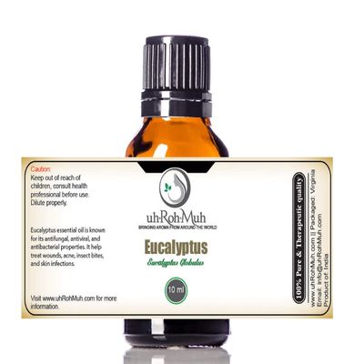 10 ml Eucalyptus Essential Oil with Euro Dropper