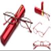 2 Packs Pocket Readers Tube Reading Glasses in Aluminum Case Red +1.00 view 2