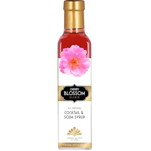 Floral Elixir Co. - All Natural FLOWER Syrup for Cocktails & Sodas, 8.5 oz (Cherry Blossom)