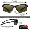 proSPORT BIFOCAL Sunglasses Reader Red Frame Men Women Sport Cycling Running Fishing Golfing Riding Driving +1.50 to +3.00 view 2
