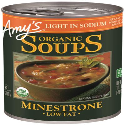 Amy's Soups, Light in Sodium Organic Minestrone Soup, 14.1 Ounce