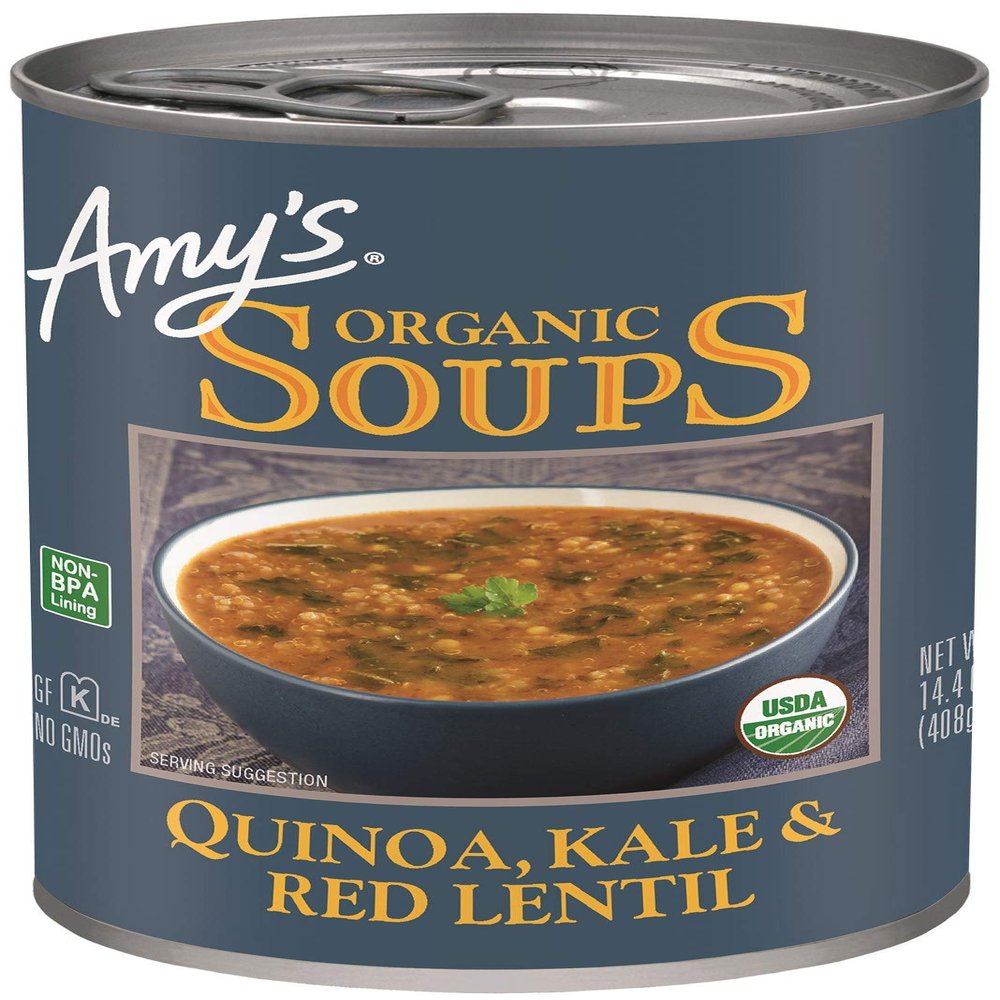 Amy's Soups, Organic Quinoa, Kale & Red Lentil Soup, 14.4 Ounce