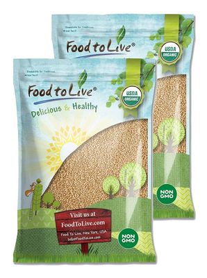 Food to Live Organic Amaranth Grain, 25 Pounds  Non-GMO, 100% Whole Grain, Kosher, Vegan, Bulk Seeds