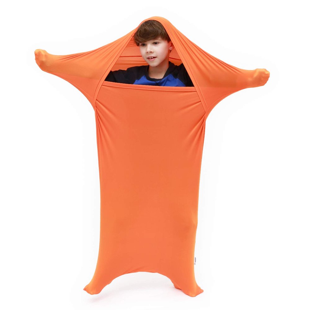 Sanho Premium Sensory Sock, Updated Version, Small, 35" L x 20" W, Good for Height:Up to 47" Orange