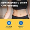NewRhythm Probiotics 50 Billion CFU 20 Strains, 60 Veggie Capsules, Targeted Release Technology, Stomach Acid Resistant, No Need for Refrigeration, Non-GMO, Gluten Free view 3