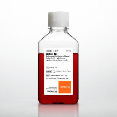MEDIA - DMEM w/ 1 g/L glucose- L-glutamine- and sodium py ruvate - 6 x 500 mL, CS