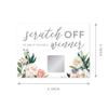 Andaz Press Peach Coral Floral Garden Party Baby Shower Collection, Baby Shower Game Scratch Cards, 30-Pack view 4