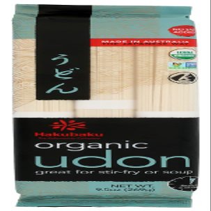 Hakubaku Organic Udon, Authentic Japanese Wheat Noodles, No Added Salt, 9.5oz (Pack of 40)