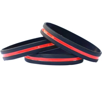 SayitBands 90 Adult and 10 Youth Thin Red Line Wristbands