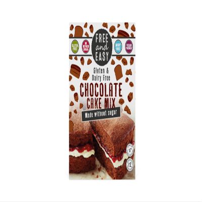 Free and Easy Sugar Free Chocolate Cake Mix, 350g - Rich & Indulgent, Organic, Vegan & Gluten-Free