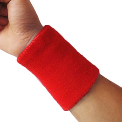 Bluelans 4 Inch Wristband/Wrist Sweatband in 10, Ideal for Tennis and Other Sports (Red)