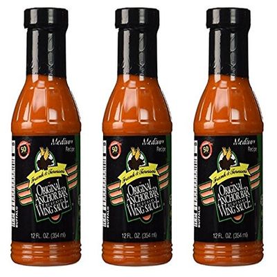 Anchor Bar Original Wing Sauce Medium Recipe 12 oz, 3-pack