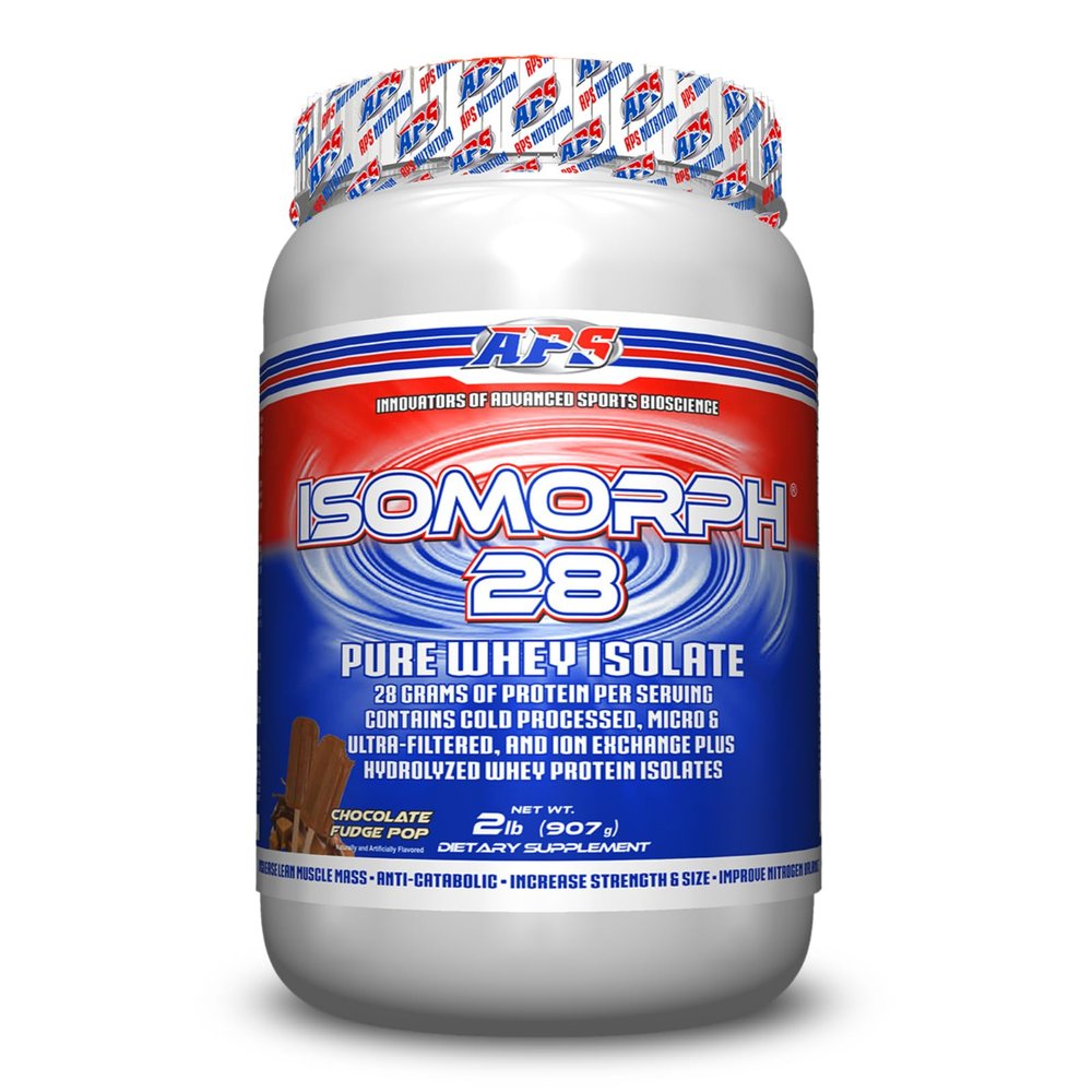 APS Nutrition Isomorph 28 Protein Powder | Pure Whey Isolate | Cold Pressed, Ultra- Filtered, & Ion Exchange Isolates | 28g Protein | 2 Pound (Chocolate Fudge Pop)