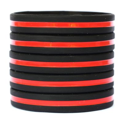 SayitBands 40 Adult and 60 Youth Thin Red Line Wristbands