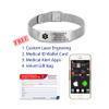 Divoti Custom Engraved Medical Alert ID Bracelet for Men & Women | 316L Stainless Steel Medical ID Jewelry | Black Caduceus with Buckle Clasp Mesh Chain | Adjustable & Personalized Engraving view 4