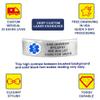 Divoti Custom Engraved Medical Alert ID Bracelet for Men & Women | 316L Stainless Steel Medical ID Jewelry | Blue Caduceus with Buckle Clasp Mesh Chain | Adjustable & Personalized Engraving view 3