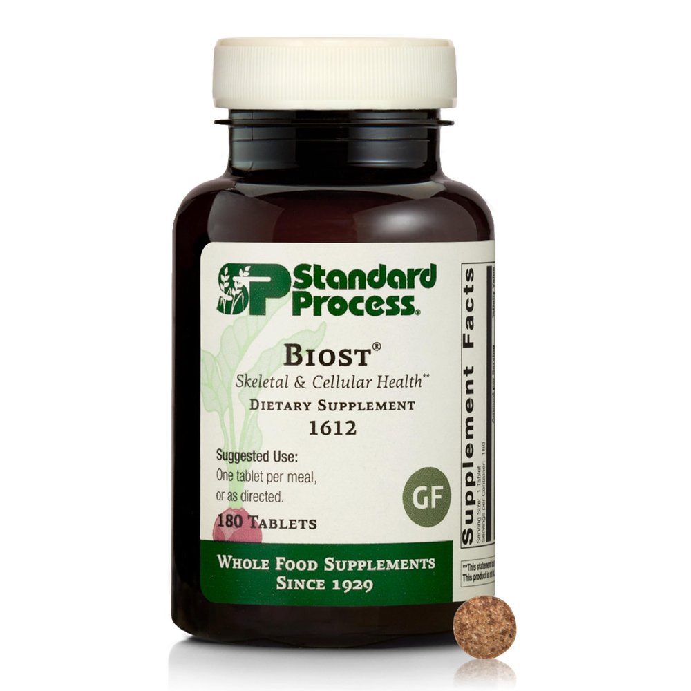 Standard Process Inc. Biost - Teeth and Bone Health Supplement with Whole Food Magnesium Citrate, Calcium Lactate, Manganese - 180 Tablets