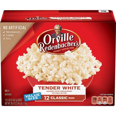 orville redenbacher's Tender White Popcorn, 3.28 Ounce (Pack of 12)
