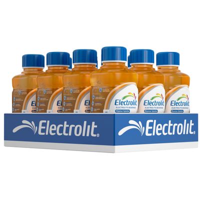 Electrolit, Electrolyte Beverage, Orange, 21 Fl Oz bottle (Pack of 12)