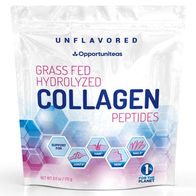 Opportuniteas Collagen Creamer for Coffee, Keto Colgeno Peptides Powder Creamer, Low Carb Keto & Paleo Diet Friendly, Grass Fed, Gluten Free & Non-GMO, Unflavored, 6 oz