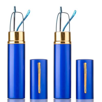 2 Packs Tuber Reader Pocket Reading Glasses in Aluminum Case Blue +3.25