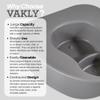 Vakly Heavy Duty Large Bariatric Bedpan  Wide Smooth Contoured Stackable Bed Pan - for Bed-Bound/Bedridden Patient for Women & Men -15 Inches Long by 13 Inches Wide - Weight Capacity 450 lb view 4