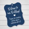 24 ct Hotel Welcome Bag Tags, Welcome Wedding Tags, Destination Wedding Tags (EC-369-NV) view 2