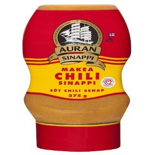 AURAN Sweet Chili mustard 275 g FINLAND SET OF SIX