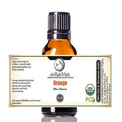 100% Pure Certified Organic Orange Essential Oil || Mexico - 10 ml w/Euro Dropper