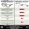 voltX 'VISION' Safety Readers, Full Lens Magnified Reading Safety Glasses (+1.5 Dioptre, Clear lens) ANSI Z87.1+ & CE EN166F - Anti fog coated UV400 lens view 2
