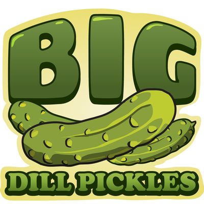 Big Dill Pickles 16" Concession Decal Sign cart Trailer Stand Sticker Equipment