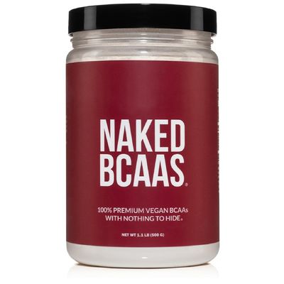 NAKED BCAAs Amino Acids Powder, Only 1 Ingredient, Pure 2:1:1 Formula, Vegan Unflavored Branched Chain Amino Acids, Instantized All Natural BCAA Supplement - 500 Grams, 100 Servings