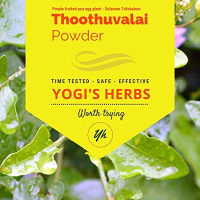 YOGIS HERBS Yogis Herbs Thoothuvalai Powder (Solanum Trilobatum) Thai Nightshade 1 Lb Fresh & Pure