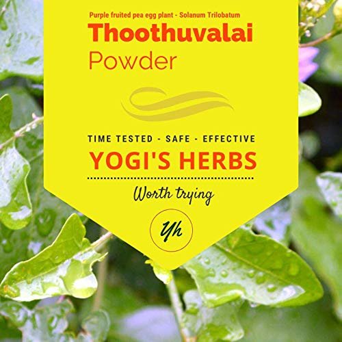 YOGIS HERBS Yogis Herbs Thoothuvalai Powder (Solanum Trilobatum) Thai Nightshade 1 Lb Fresh & Pure