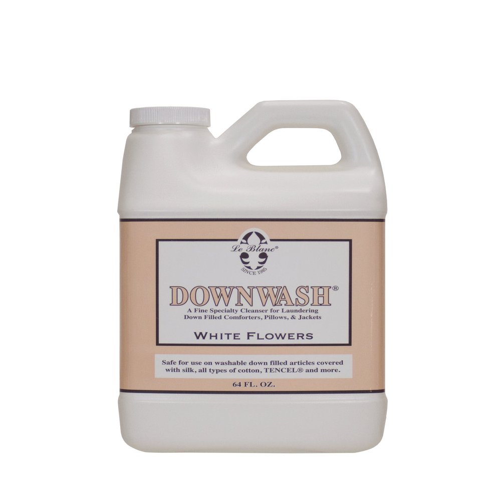 Le Blanc White Flowers Downwash  Luxury Laundry Cleanser for Down-Filled Bedding and Apparel- 64 oz. (1 pack)