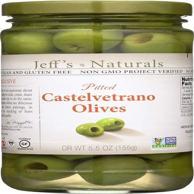 Jeff's Naturals Pitted Castelvetrano Olives -- 5.5 oz - 3PC