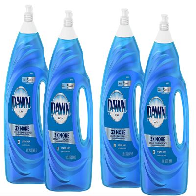 Dawn Ultra Dishwashing Liquid Dish Soap tGKCYn, Original Scent, 4 Count (56 Ounce)