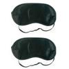 2 Sleep Eye Mask Silk Travel Shades Blindfold Black Sleeping Aid Cover Eyeshades view 3