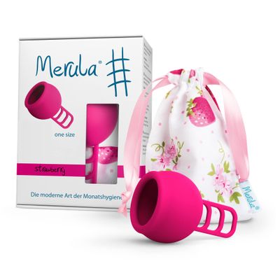 Merula Cup Strawberry (Pink) - The One-Size Menstrual Cup