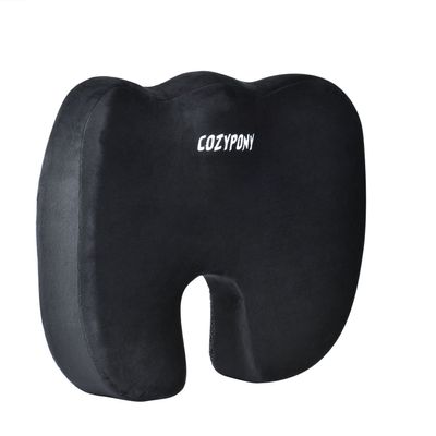 Cozypony Cool Gel Memory Foam Seat Cushion Non-Slip for Back and Tailbone Pain Relief - Office Chair and Car Seat Cushion