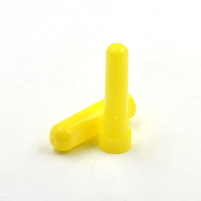 20 Sets Nasal Inhaler Tubes Diffuser Blank for Essential Oil Aromatherapy Yellow