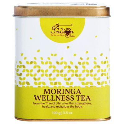 The Indian Chai - Moringa Detox Loose Leaf Herbal Tea, with Indian Gooseberry And Basil, (100g/3.53oz)