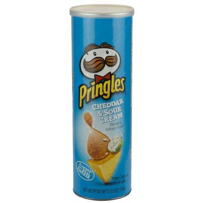 Kelloggs Pringles Cheddar and Sour Cream Potato Crisps, 5.5 Ounce -- 14 per case.